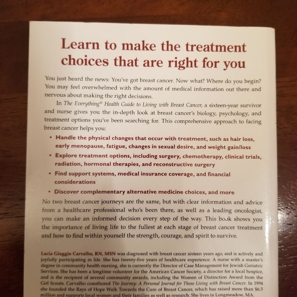 A Guide to Living with Cancer Paperback Book See Back of Book for Details - Picture 4 of 7